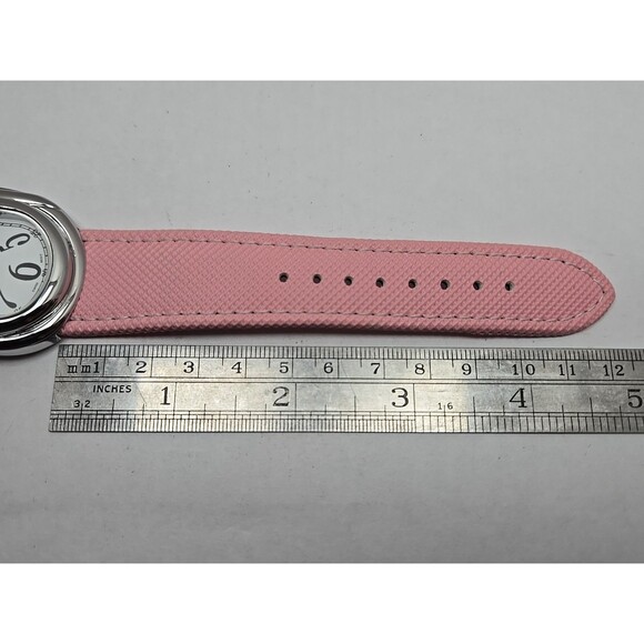 Activa Swiss Quartz Watch Oval 37mm Pink Strap 30M WR New Battery Womens Classic - Picture 8 of 10